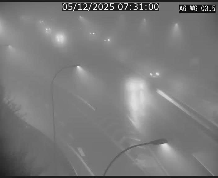 Traffic live webcam Luxembourg - Croix de Cessange - A6 - BK 3.5 - direction France/Allemagne