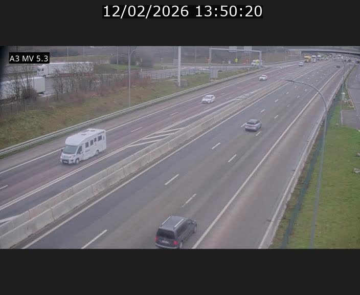 Webcam à l'Aire de Berchem au Luxembourg sur l'A3. Vue orientée vers la France