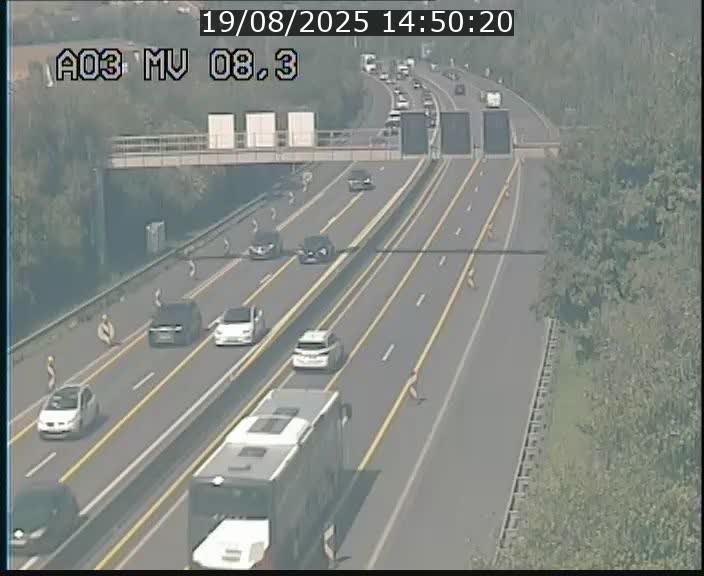 Webcam Autoroute après la Croix de Bettembourg en direction de Luxembourg sur l'A3