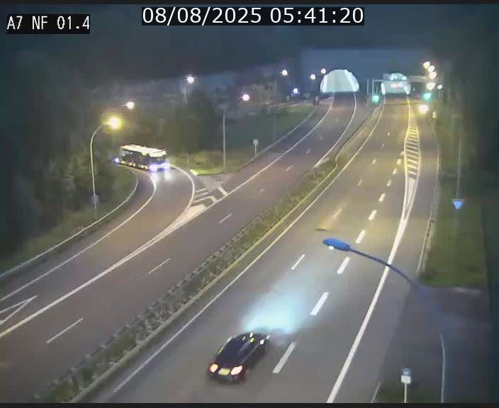 Caméra autoroute Luxembourg A7 - Echangeur Waldhaff - direction Tunnel Stafelter