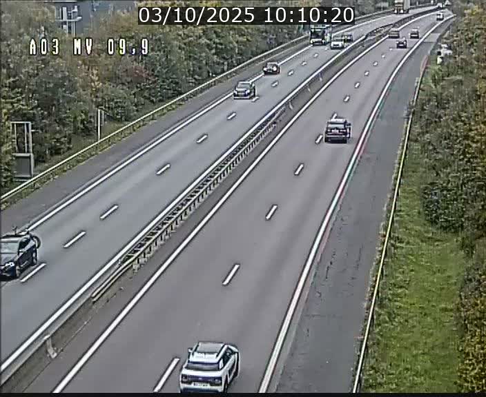 Webcam Autoroute à la Croix de Bettembourg - A3 - BK 9.9 - direction Luxembourg-Ville