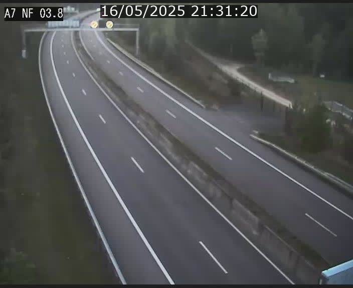 Webcam autoroute A7 au Luxembourg à la sortie du Tunnel Stafelter vers le Nord