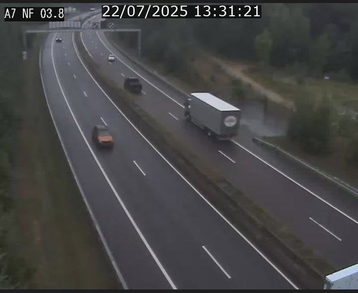 Webcam autoroute A7 au Luxembourg à la sortie du Tunnel Stafelter vers le Nord