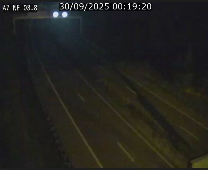 Webcam autoroute A7 au Luxembourg à la sortie du Tunnel Stafelter vers le Nord