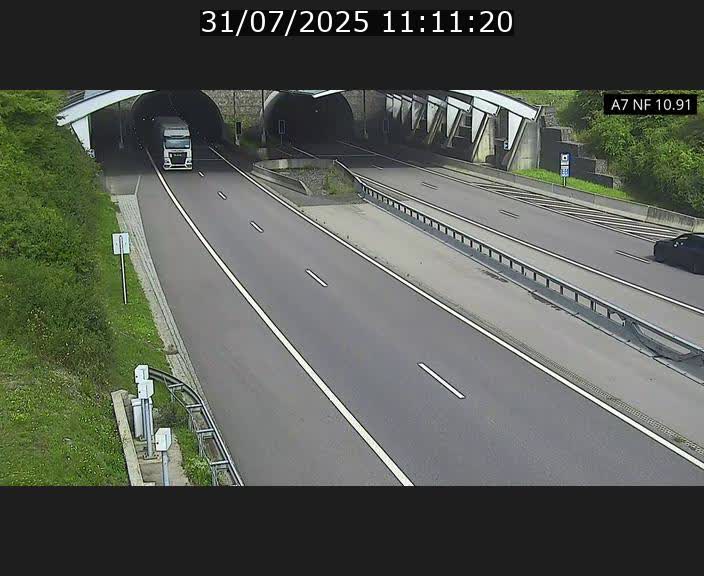 Caméra trafic Luxembourg - A7, Tunnel Gousselerbierg, entrée sud, direction Mersch