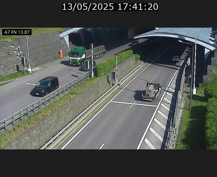 Caméra trafic Luxembourg - A7, Tunnel Gousselerbierg, entrée nord, direction Lorentzweiler