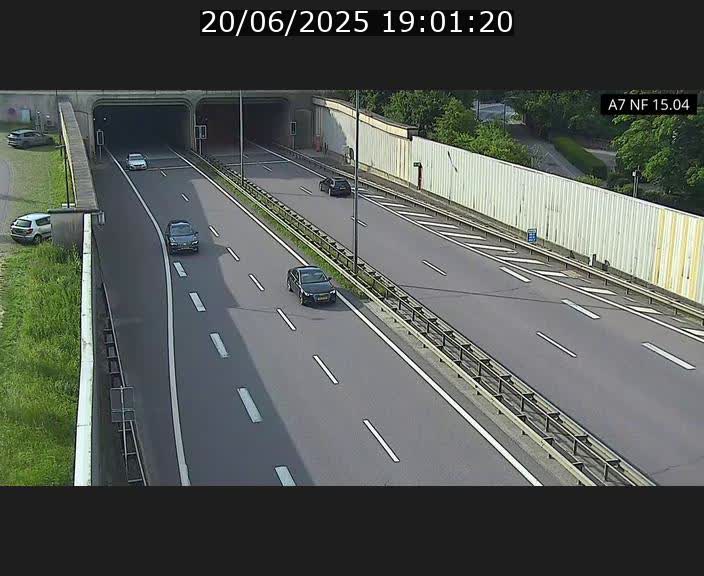 Caméra trafic Luxembourg - A7, Tunnel Mersch, entrée sud, direction Ettelbruck