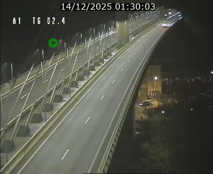 Traffic live webcam Luxembourg Sandweiler - A1 direction Luxembourg-ville - BK 2.4