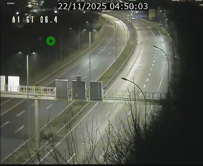 Traffic live webcam Luxembourg Hamm - A1 direction Sandweiler - BK 6.4