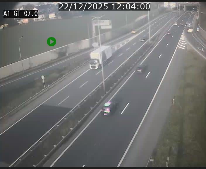Traffic live webcam Luxembourg Cents - A1 direction Kirchberg - BK 7