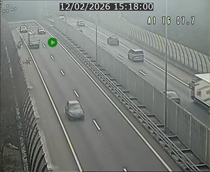 Traffic live webcam Luxembourg Kirchberg - A1 direction Luxembourg-ville - BK 7.7