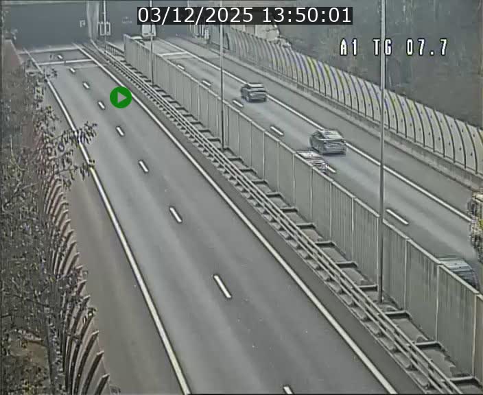 Traffic live webcam Luxembourg Kirchberg - A1 direction Luxembourg-ville - BK 7.7
