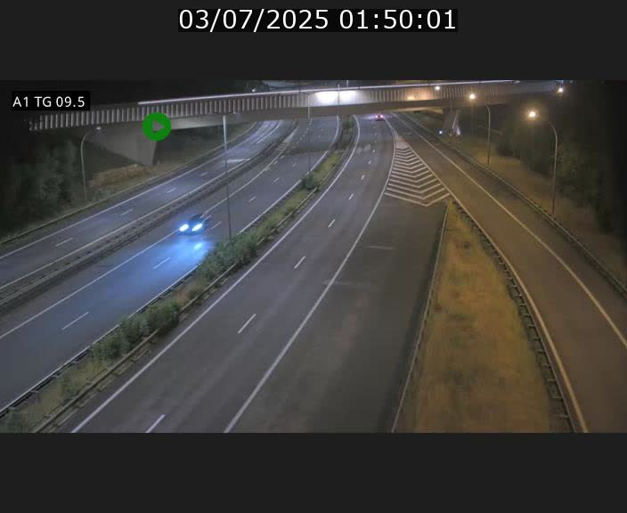 Traffic live webcam Luxembourg Jonction Grünewald - A1 direction Luxembourg-ville - BK 9.5