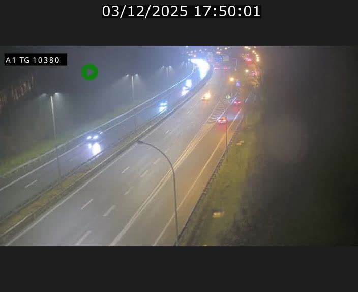 Traffic live webcam Luxembourg Senningerberg - A1 direction Luxembourg Kirchberg - BK 10.3