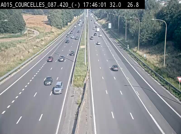 Webcam autoroute Belgique - Viesville - E42 direction Mons - BK 84.35