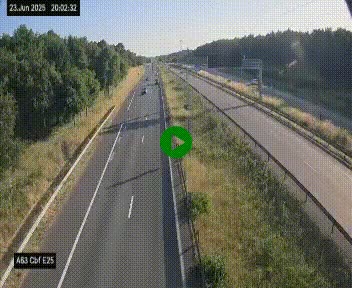 Webcam autoroute A63 en périphérie de Bordeaux au sud-est de la ville, en provenance du bassin d'Arcachon. Vue orientée vers Bordeaux