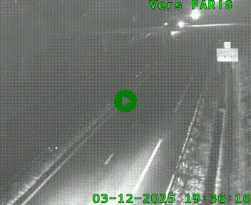 Caméra routière sur l'autoroute A20 au nord de Limoges, à la jonction avec la N520. Vue orientée vers Paris