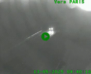 Caméra routière sur l'autoroute A20 au nord de Limoges, à la jonction avec la N520. Vue orientée vers Paris
