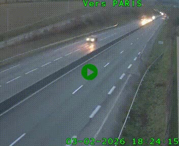 Caméra routière sur l'autoroute A20 à Saint-Hilaire-Bonneval, au sud de Limoges. Vue orientée vers Paris