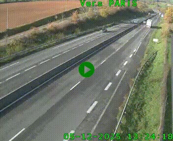 Caméra routière sur l'autoroute A20 à Saint-Hilaire-Bonneval, au sud de Limoges. Vue orientée vers Paris