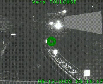 Caméra routière sur l'autoroute A20 à Noailles, en périphérie de Brive-la-Gaillarde. Vue orientée vers Toulouse