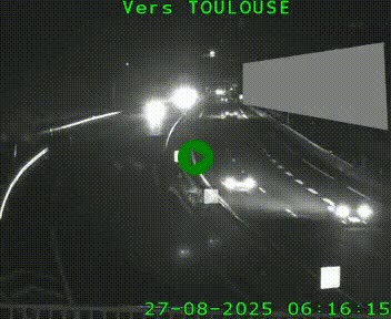 Caméra routière sur l'autoroute A20 à Noailles, en périphérie de Brive-la-Gaillarde. Vue orientée vers Toulouse