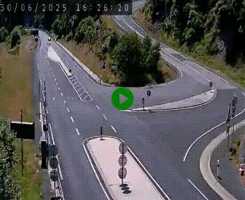 Webcam routière sur la N122 au niveau du Tunnel du Lioran. Vue de l'entrée côté Aurillac.