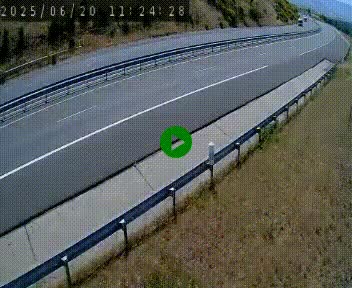 Caméra autoroute A75 à hauteur de la sortie 42 (Rodez, Laissac, Aire de l'Auvergne) située sur la commune d'Auberoques, près de Sévérac-le-Château