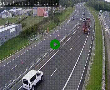 Caméra autoroute A75 à hauteur du col du rocher blanc en direction de Montpellier