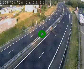 Caméra autoroute A75 à hauteur du col du rocher blanc en direction de Montpellier