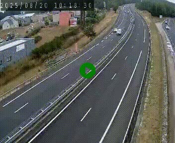 Caméra autoroute A75 à hauteur du col du rocher blanc en direction de Montpellier