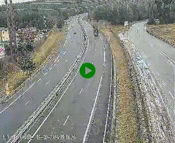 Caméra autoroute A75 à hauteur du col du rocher blanc en direction de Montpellier