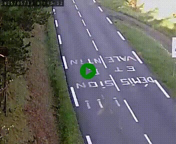 Caméra routière France - N102, au niveau du col de Montmirat à Saint-Etienne-du-Valdonnez à 1039 mètres d'altitude