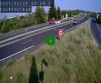 Caméra routière France - N109, Courpouiran - La plaine, en direction de Clermont l'Hérault, à la sortie de Montpellier