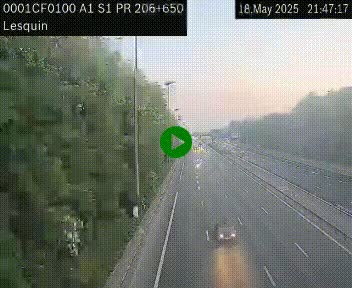 Webcam autoroute A1 à hauteur de Lesquin. Vue orientée vers Lille