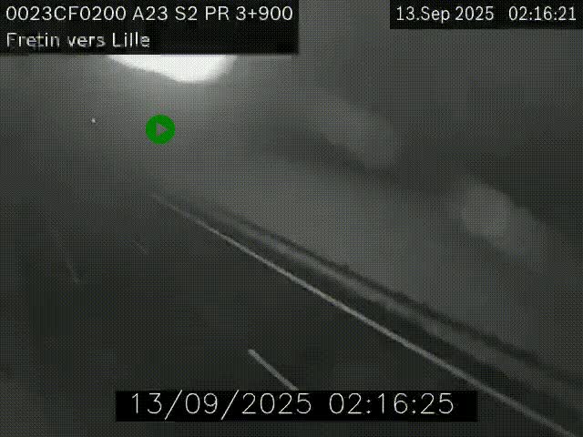 Webcam autoroute A23 à hauteur de Fretin. Vue orientée vers Lille