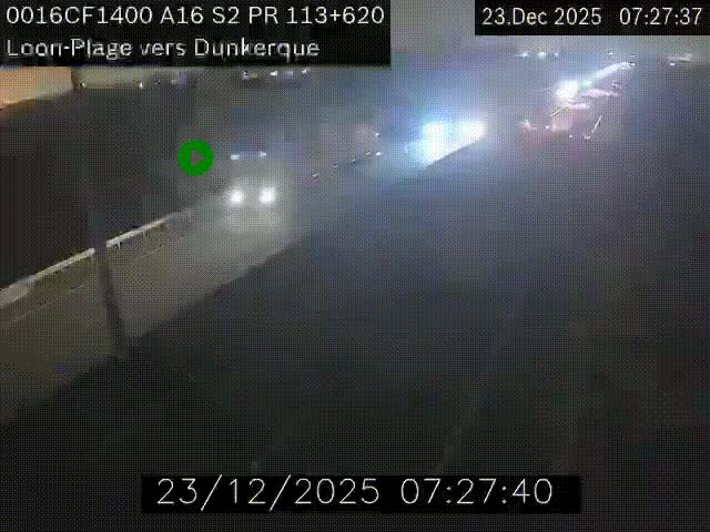 Webcam autoroute A16 à hauteur de Loon-Plage. Vue orientée vers Dunkerque et la Belgique.
