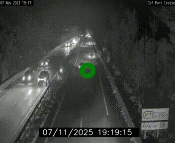 Webcam sur la N165 après le Pont de l'Iroise, à l'entrée de Brest