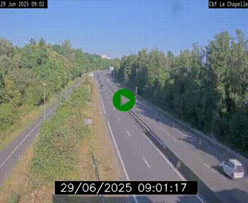 Webcam sur le périphérique de Nantes (N844) à hauteur de Porte de la Chapelle, au nord de la ville