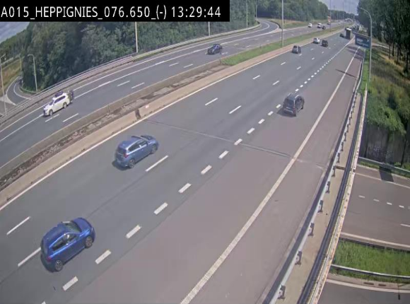 Webcam autoroute Belgique - Heppignies - E42 direction Namur - BK 76.4