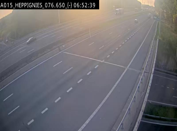 Webcam autoroute Belgique - Heppignies - E42 direction Namur - BK 76.4