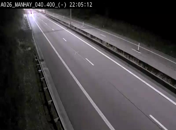 Webcam autoroute A26/E25 à hauteur de Manhay, après la jonction avec la N651 en direction de Liège - BK 40.4