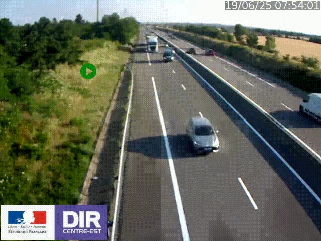 Webcam sur le contournement de Valence, sur la Nationale 7, à la jonction avec la N532, caméra orientée vers Grenoble