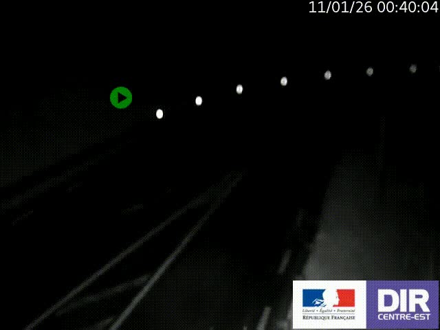 Webcam sur le col Pin Bouchain, vue orientée vers Roanne, en provenance de Lyon sur la nationale 7 (N7)