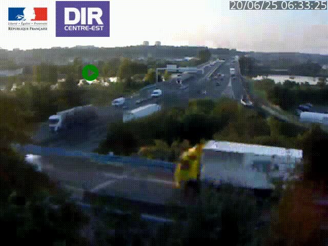 Webcam autoroute sur A450 à Pierre-Bénite en direction de Lyon et de l'autoroute A7