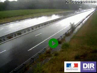 Webcam autoroute sur l'A77 à hauteur de Pouilly-sur-Loire en direction de Nevers