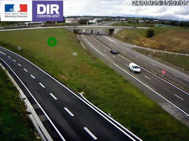 Webcam sur le contournement de Valence, sur la Nationale 7, caméra orientée vers Lyon