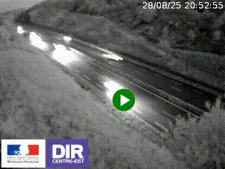 Webcam au niveau du col de Bois Clair à hauteur de Cluny sur la N79. Vue orientée vers Mâcon