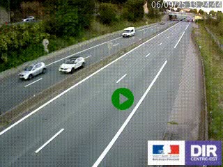 Caméra autoroutière sur l'A47 à hauteur de Givors, a proximité de Lyon. La webcam est orientée vers Lyon