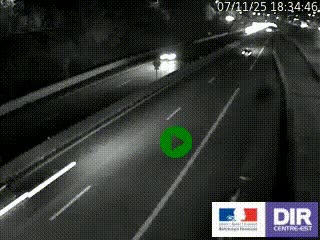 Caméra autoroutière sur l'A47 à hauteur de Givors, a proximité de Lyon. La webcam est orientée vers Lyon